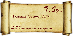 Thomasz Szeveréd névjegykártya